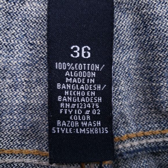 LL Cool J Jean Shorts Denim Cotton Mens SZ 36 Blue Straight VTG Baggy 90s Y2K - Picture 10 of 12